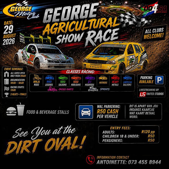 George Agricultural Show Race 2026 – George Motor Club George Agricultural Show Race 2026 – George Motor Club